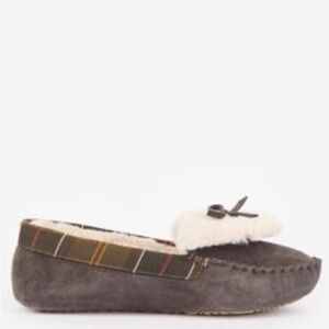 NWT Barbour Darcie Slippers Chocosuede (3)